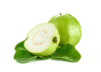 Guava fruit isolated on the white background