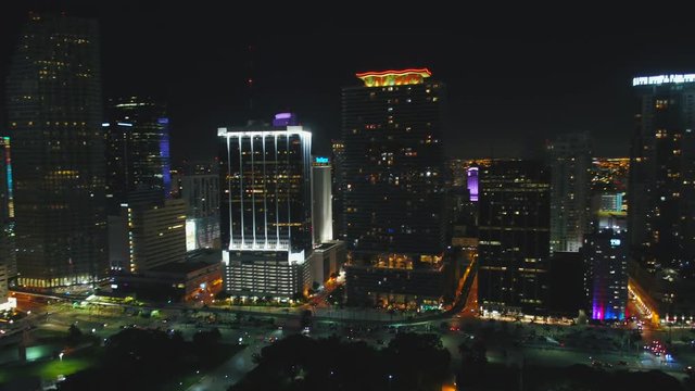 Skyscrapers City of Miami night video