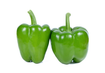 Green pepper isolated on white background