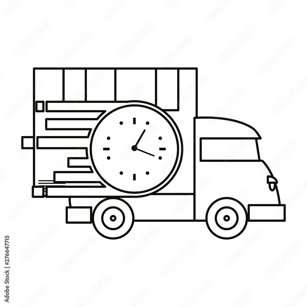 Wall mural fast delivery related icon vectorillustrate