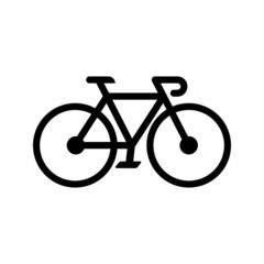 Bicycle sign icon vector. Bike illustration symbol on white isolated background. Cycling logo.