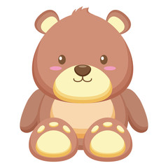 bear toy on white background