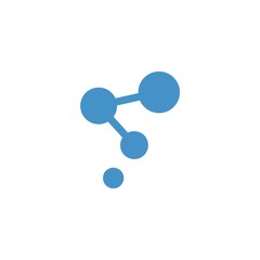 initials M with a technology model