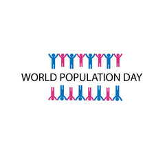 Vector illustration,banner or poster of world population day.