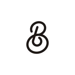 Letter B abstract with line logo graphic design vector illustration. Symbol, icon, creative