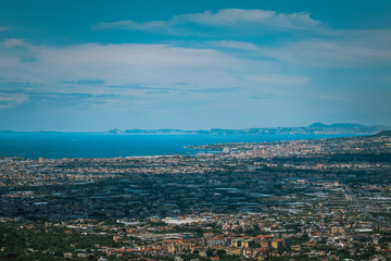 Fototapeta na wymiar Panoramic view of Corbara city, Provice of Salermo, Region Campania, Amalfi Coast, Italy