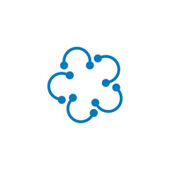 Network icon logo design vector template