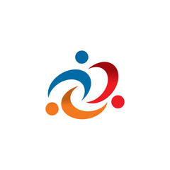 Fototapeta premium Network icon logo design vector template