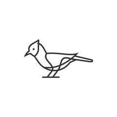 abstract bird shapes using professional lines