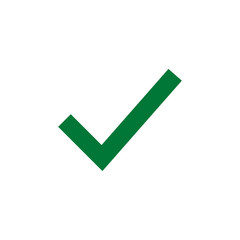 Cross and Check mark symbol icon vector