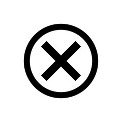 Cross and Check mark symbol icon vector