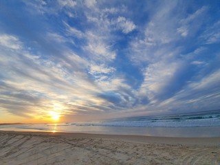 sunset at the beach - North Stradbroke Island 
