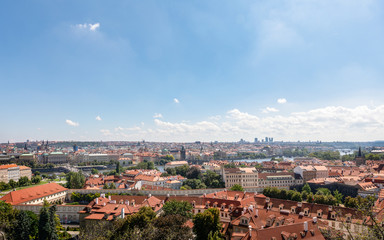 Fototapeta na wymiar Cityscape and Skyline of Prague viewed from the Palace, Prague, Czech Republic 
