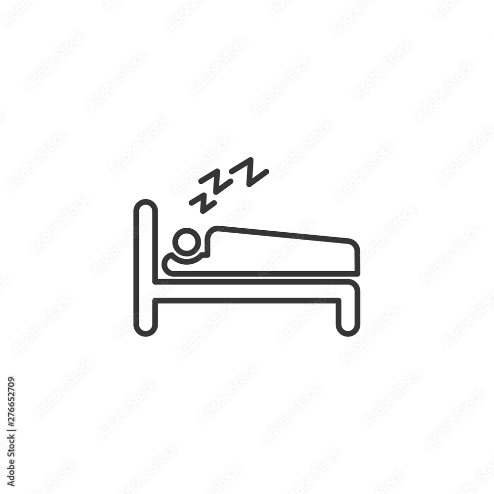 Poster sleeping icon symbol template color editable. simple logo vector illustration for graphic and web de