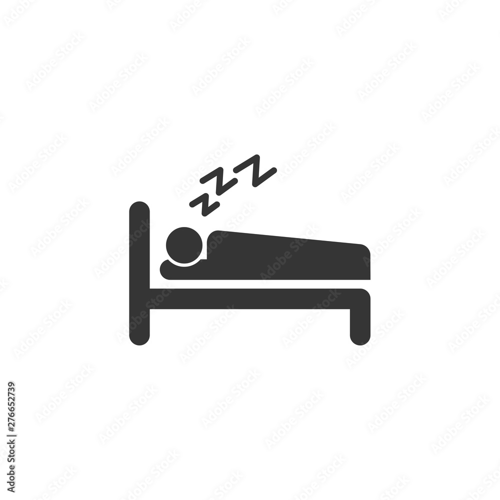 Poster sleeping icon symbol template color editable. simple logo vector illustration for graphic and web de