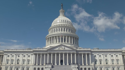 east side of the us capitol building on a spring morning in washington