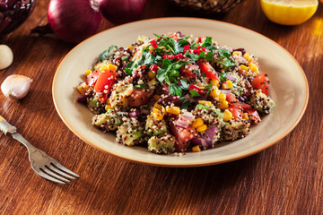 Mexican salad with quinoa and vegetables
