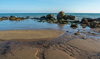 Big stones on the edge of the Black Sea