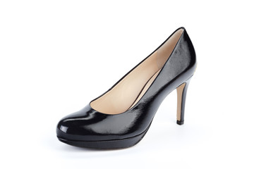 Woman high heels shoes isolated on white background