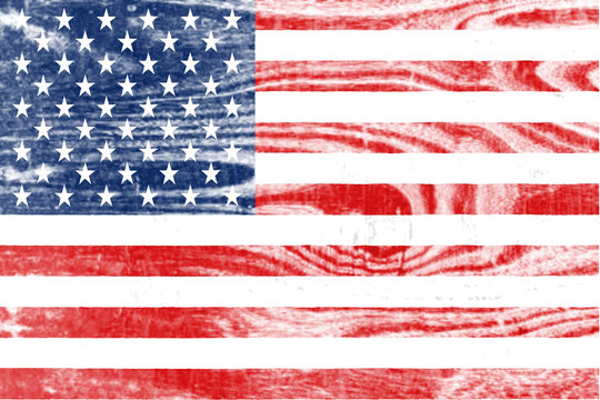 Grunge of American flag background