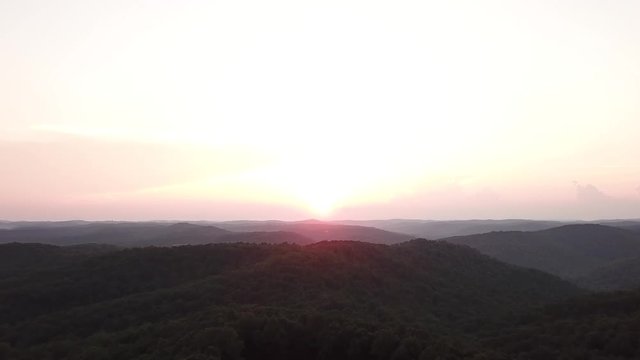 Sunset Mountains Of Appalachia In The Summertime