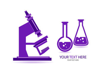 Abstract microscope background with the study of bacteria, molecules, substances. Science, education, chemistry, experiment, laboratory concept.