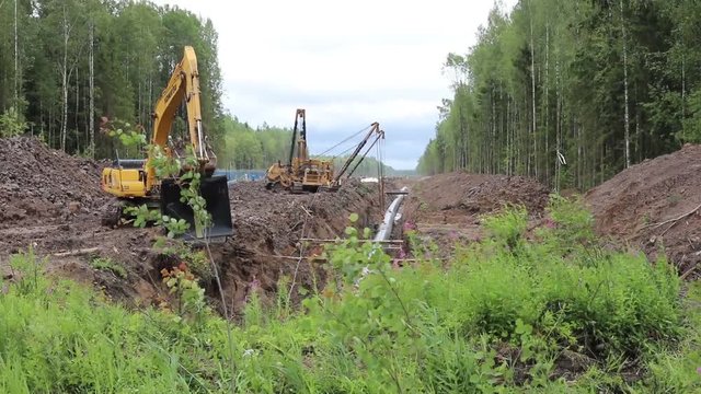 Construction of the gas pipeline Nord Stream-2 Russia. Ust-Luga 07/01/2019