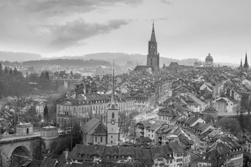 Fototapeta na wymiar Old Town of Bern, capital of Switzerland in Europe