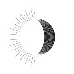 Sun and moon sign, abstract element. Vector illustration, EPS 10 © kovalto1