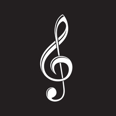 G clef, violin key. Vector illustration © kovalto1
