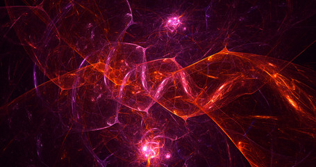 Obraz premium 3D rendering abstract red fractal light background