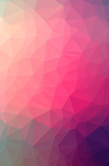 Illustration of abstract Pink vertical low poly background. Beautiful polygon design pattern.