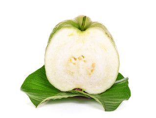Guava fruit isolated on the white background