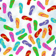 Flip-flops pattern design on white background