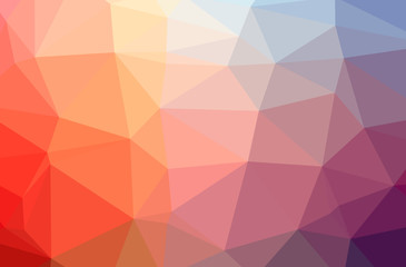Illustration of abstract Blue, Red horizontal low poly background. Beautiful polygon design pattern.