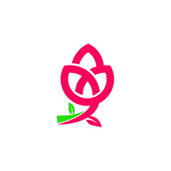 logo tulip line vector for inspiration