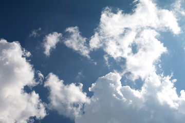 White cloud object for nature design summer background