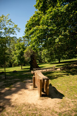 Scenic nature picture of trees and grass in Clyne gardens, Swansea