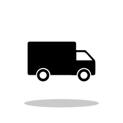 Delivery truck icon in flat style. Cargo / Van / Lositic symbol for your web site design, logo, app, UI Vector EPS 10.