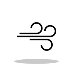 Wind icon in flat style. Wind / A/C symbol for your web site design, logo, app, UI Vector EPS 10.