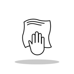 Wipe icon in flat style. Cleaning cloth symbol for your web site design, logo, app, UI Vector EPS 10.