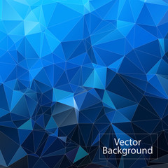 Blue polygonal mosaic background