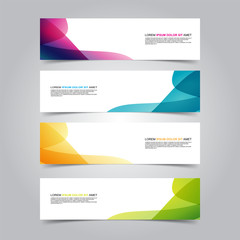 Fototapeta premium Vector Abstract banner web template