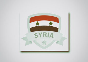 Flag of Syria on a white background.