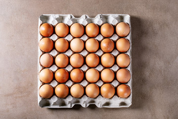 Eggs in carton box