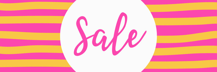 Obraz premium Sale - text on modern illustrated background