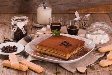 Obraz na płótnie Canvas Tiramisu cake.