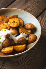 Baked Potatoes with Yoghurt Sauce