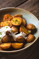 Baked Potatoes with Yoghurt Sauce
