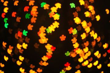 Blurred lights on dark background